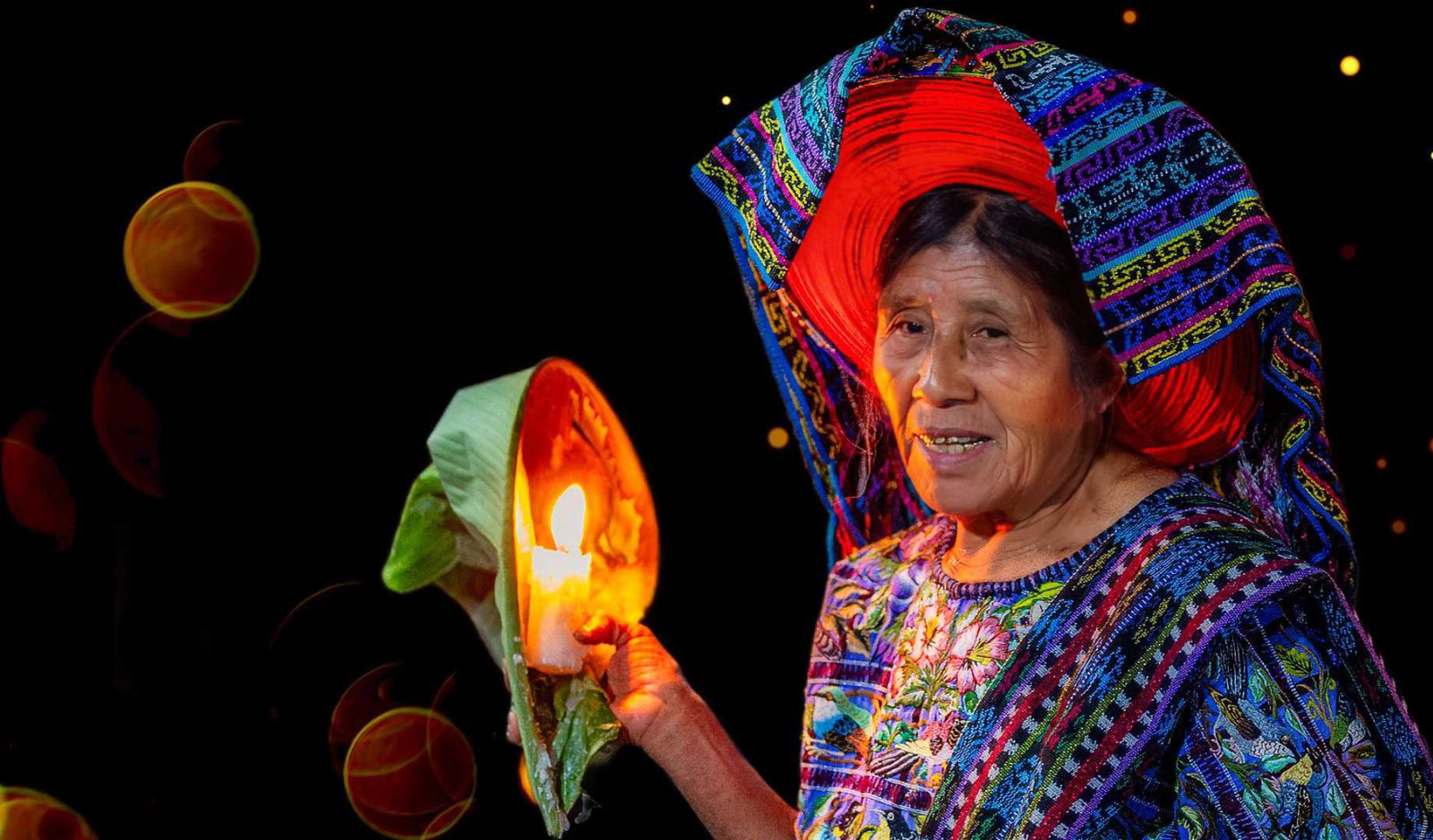 Maya-vrouw in klederdacht