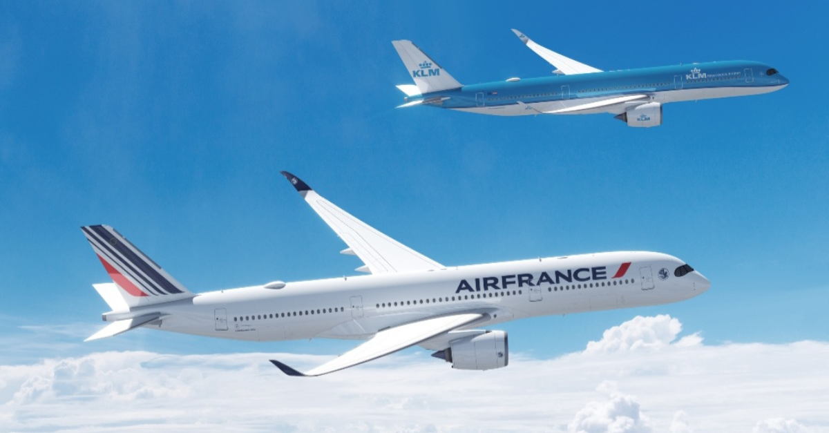 KLM en Airfrance vliegtuigen