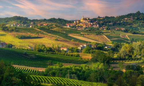 Heuvels in een Italiaanse regio